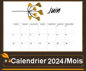 Calendrier mensuel de 2024 à imprimer - Calendriers A4