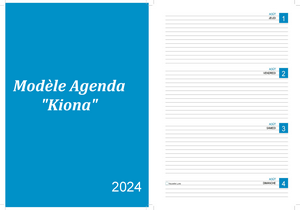 Kiona PDF gratuit - Agenda de aout 2024 a imprimer.
