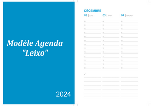 Leixo PDF gratuit - Agenda de décembre 2024 à imprimer.