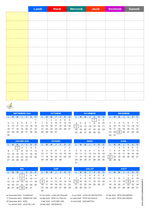 Emploi du temps scolaire hebdomadaire 2024-2025 à imprimer.